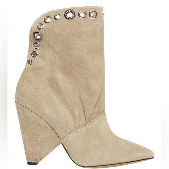 IRO x REVOLVE SUDEKA BOOTS Light Khaki suede pull on size 38 women’s - Picture 1 of 13